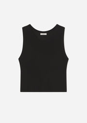 Loose Tank in Slub Jersey - Black - CO Collections